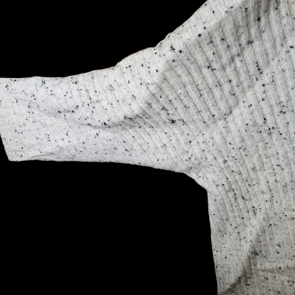 Sonoma White & Grey V-Neck Sweater with Chunky Knit - Picture 3 of 5